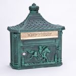 Exmoor Cast Aluminium Mail Box Green